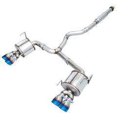 AWE Tuning Cat Back Touring Edition Exhaust Vapor Blue Quad Tips WRX / STI Sedan 2011-2021 | 3015-49112