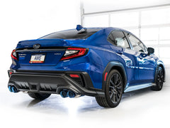AWE Tuning Cat Back Track Edition Exhaust w/ Vapor Blue Tips Subaru WRX 2022-2026 | 3020-49979