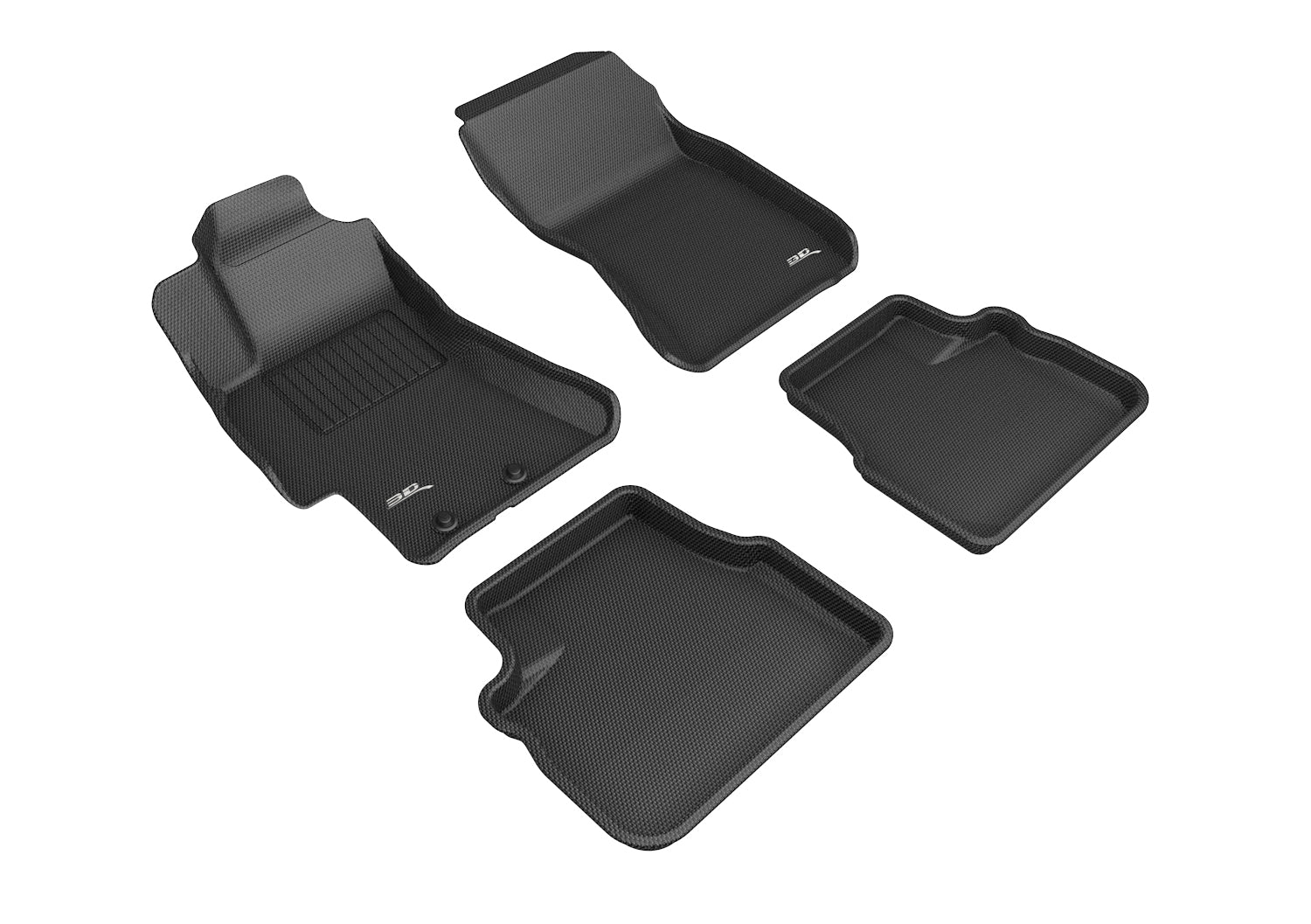 3D MAXpider Kagu Floormats Front / Rear Black Subaru WRX / STI 2008-2014 | L1SB02501509