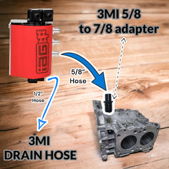 3MI Racing 3/4" Barbed End to 5/8" Barbed End Hose Adapter for AOS on Subaru EJ Engine