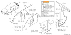 Subaru OEM Weatherstrip Clip | 90381PA010