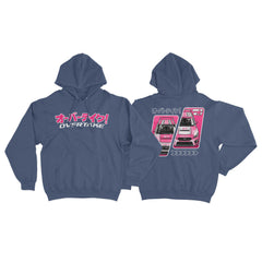 Overtake Hoodie- Overtake Shop Cars, Storm Blue Size 2X Large