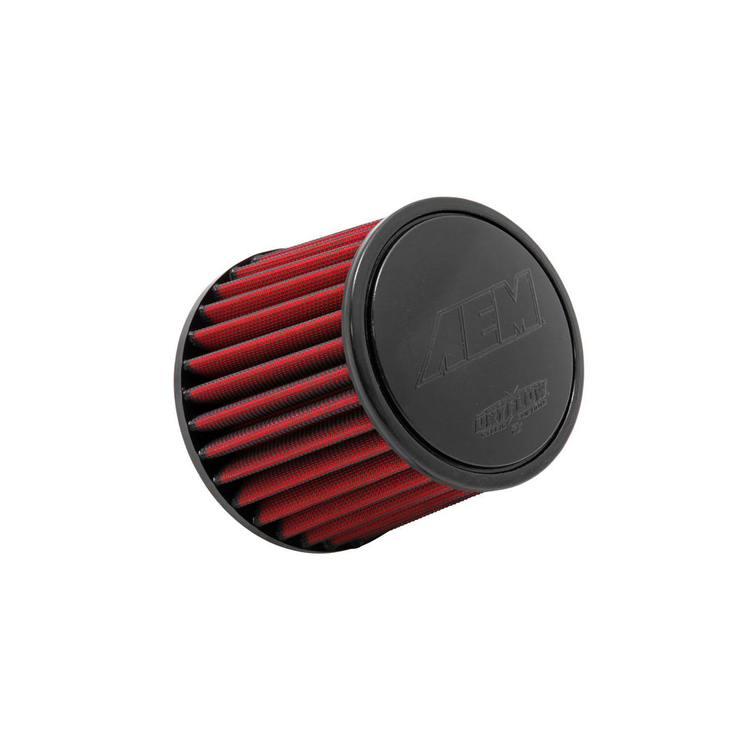 AEM Dryflow Air Filter - Round Tapered - 3in Flange ID x 6in Base OD x 5.125in Top OD x 5.125in H | 21-203DK