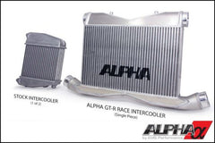 AMS Performance Alpha Race Front Mount Intercooler w/Logo Nissan GT-R 2009-2025 | ALP.07.09.0008-1