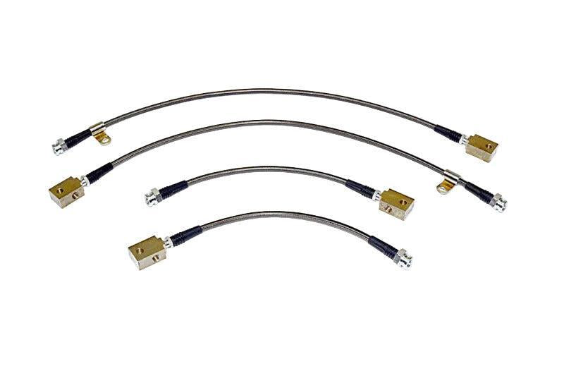 AMS Performance Alpha Short Route Style Stainless Steel Brake Lines Nissan GT-R 2009-2025 | ALP.07.01.0001-2
