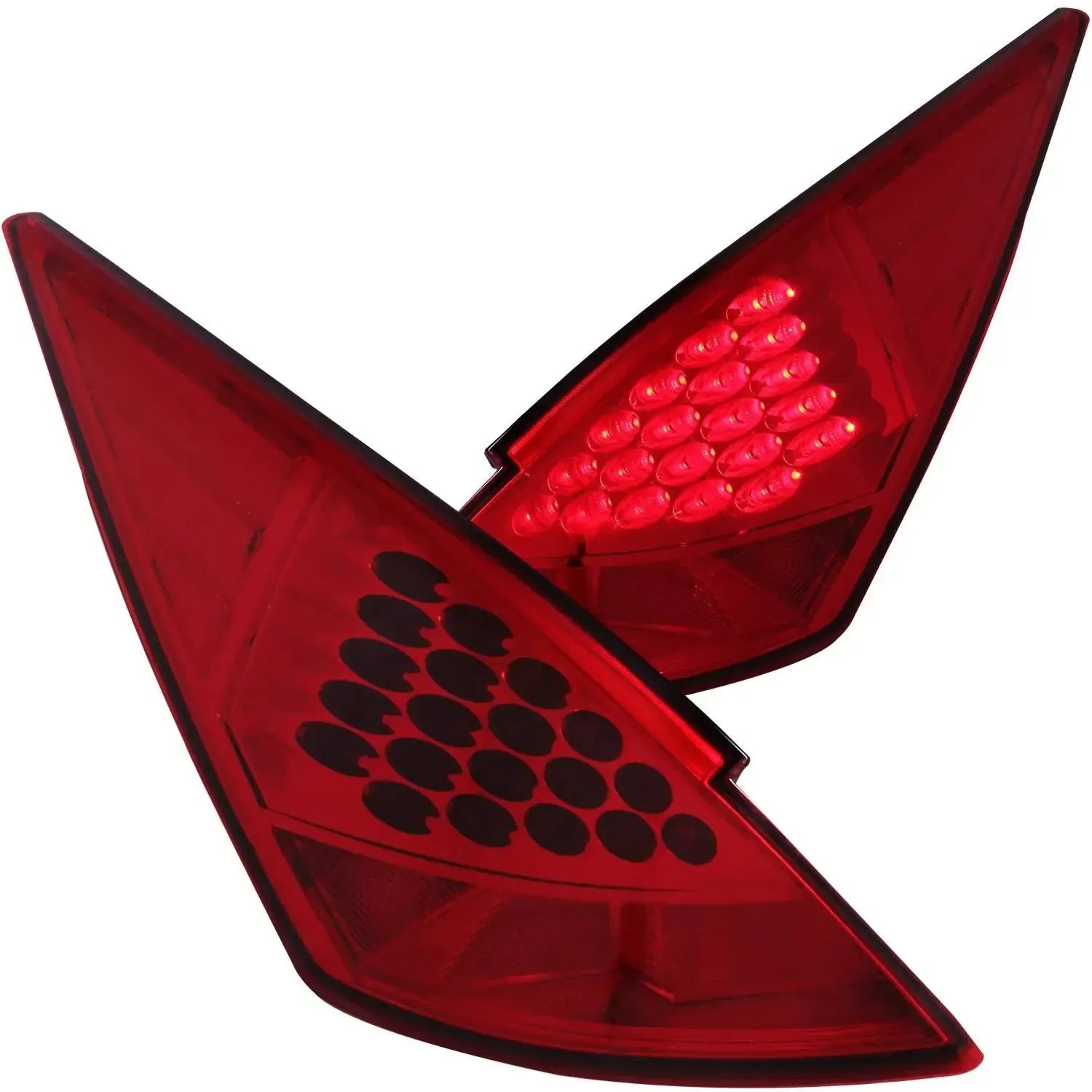 ANZO LED Taillights Chrome Red Lens Nissan 350Z 2003-2005 | 321083