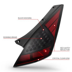ANZO LED Taillights Smoke Nissan 350Z 2003-2005 | 21254