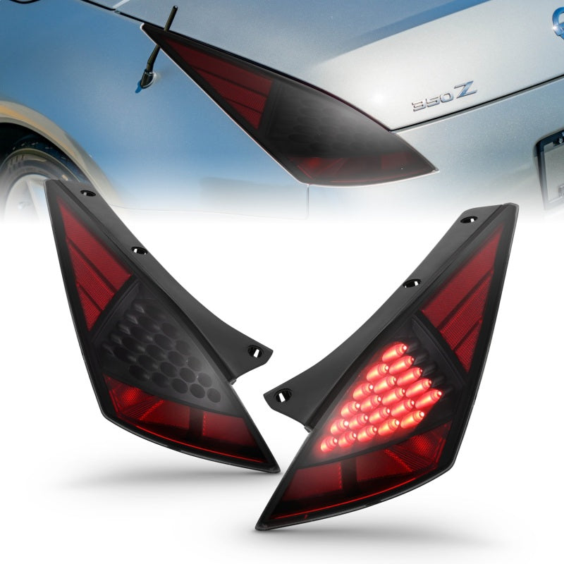 ANZO LED Taillights Smoke Nissan 350Z 2003-2005 | 21254