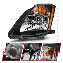 ANZO Projector Headlights Black Nissan 350Z 2003-2005 | 121108