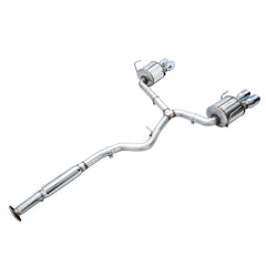 AWE Touring Edition Cat Back Exhaust Chrome Silver Quad Tips Subaru WRX 2022-2026 | 3015-42979