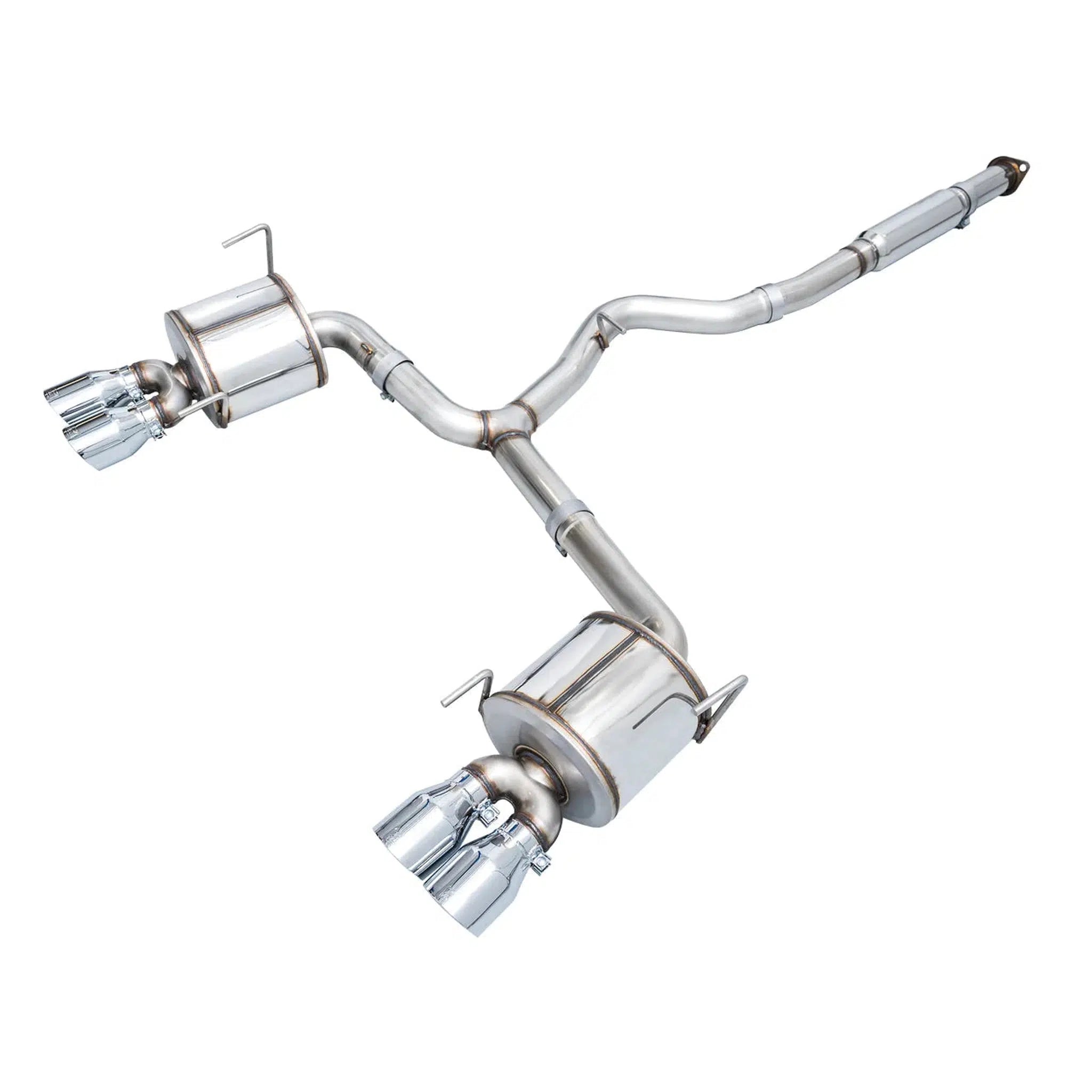 AWE Touring Edition Cat Back Exhaust Chrome Silver Quad Tips Subaru WRX 2022-2026 | 3015-42979