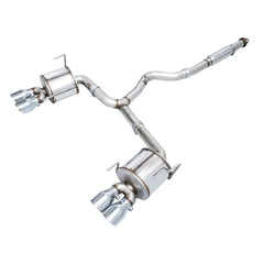AWE Touring Edition Cat Back Exhaust Chrome Silver Quad Tips Subaru WRX 2022-2026 | 3015-42979