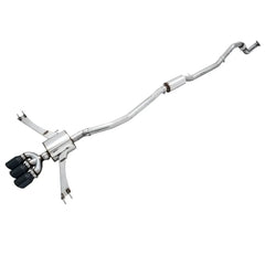 AWE Touring Edition Exhaust w/Front Pipe & Triple Diamond Black Tips Honda Civic Si 2017-2020 | 3015-53014