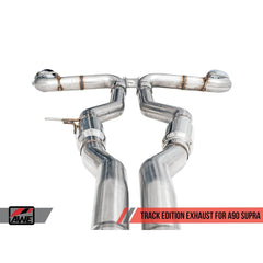 AWE Track Edition Cat Back Exhaust 5in Diamond Black Tips Toyota Supra A90 2020+ | 3015-33130