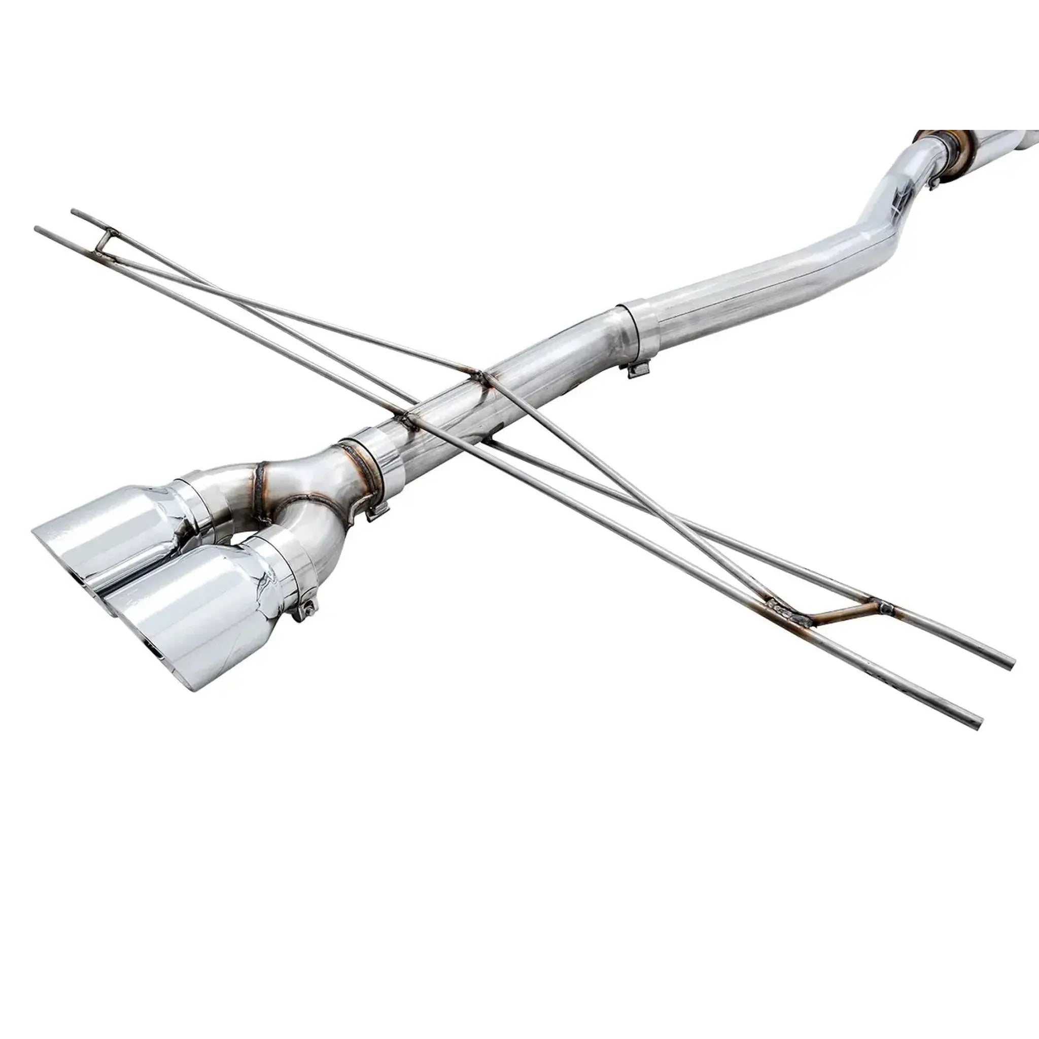 AWE Track Edition Exhaust w/Front Pipe & Dual Chrome Silver Tips Honda Civic Si 2017-2020 | 3020-32052