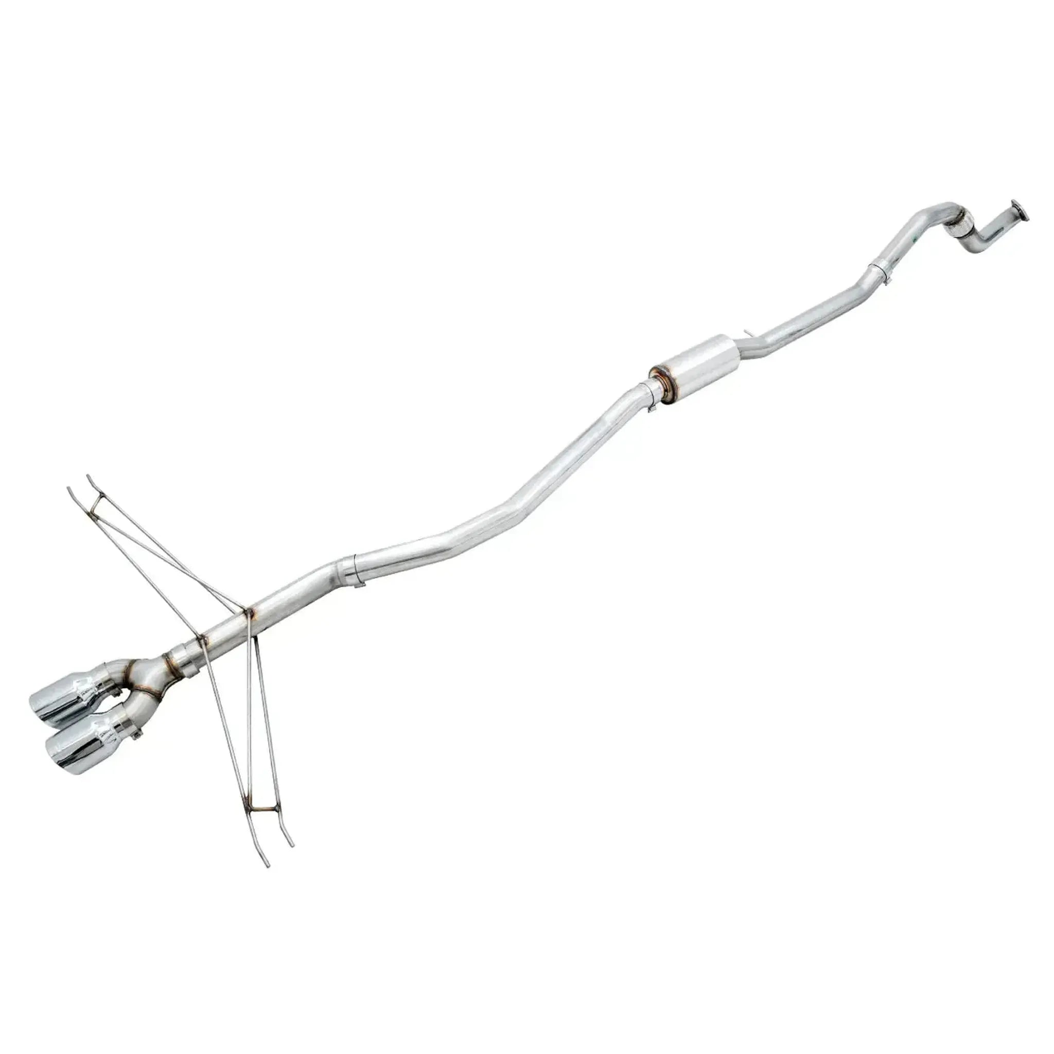 AWE Track Edition Exhaust w/Front Pipe & Dual Chrome Silver Tips Honda Civic Si 2017-2020 | 3020-32052