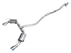 AWE Tuning Cat Back Touring Exhaust Dual Chrome Silver Tip Honda Civic Si 2022-2026 | 3015-32331