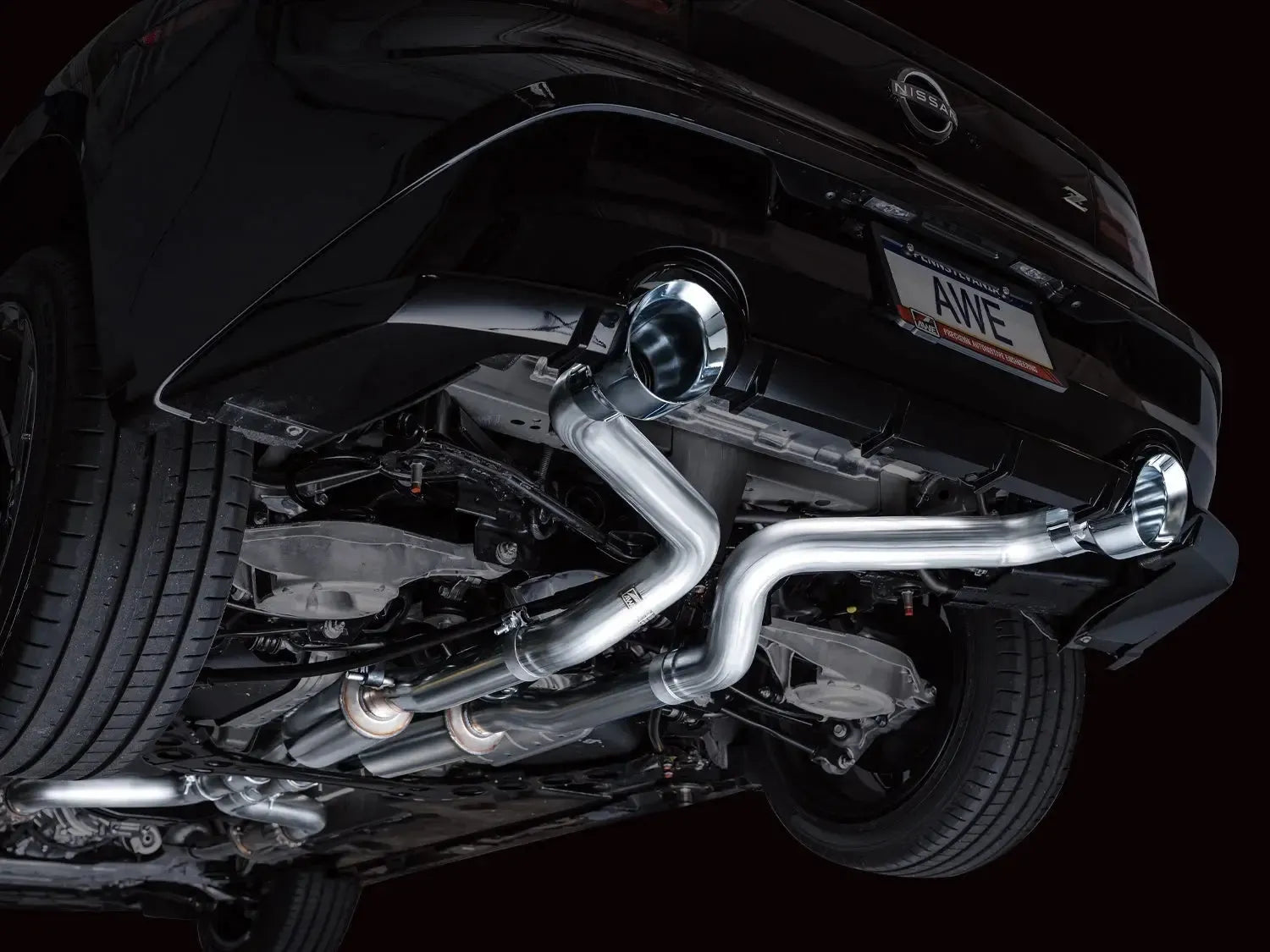 AWE Tuning Cat Back Track Edition Exhaust w/ Chrome Silver Tips Nissan Z 2023-2025 | 3020-32400