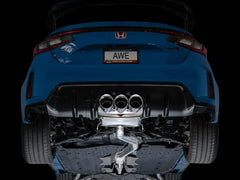 AWE Tuning Touring Edition Cat Back Exhaust w/ Triple Chrome Silver Tips Honda Civic Type R 2023-2025 | 3015-52287