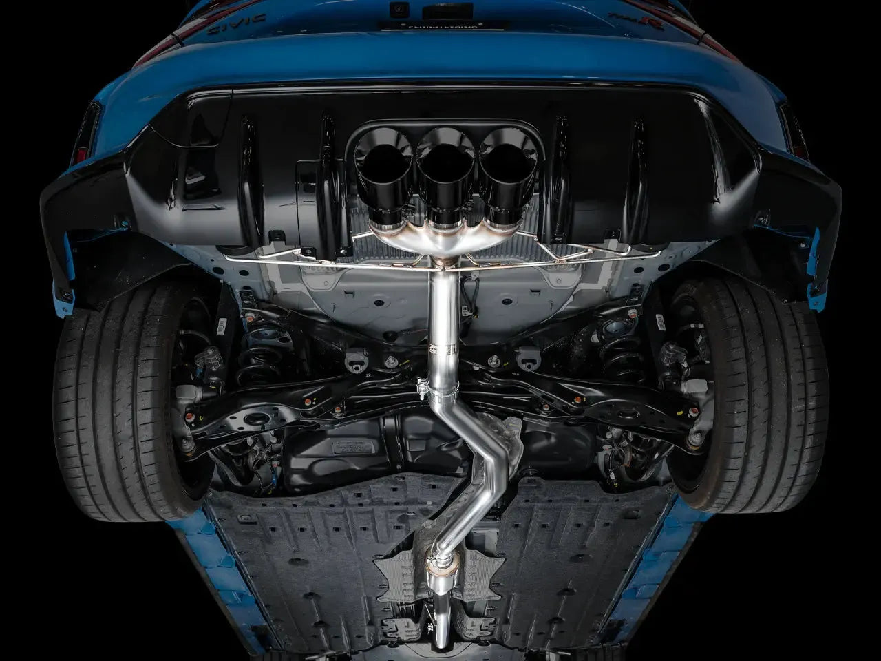 AWE Tuning Track Edition Cat Back Exhaust w/ Triple Diamond Black Tips Honda Civic Type R 2023-2025 | 3020-53287