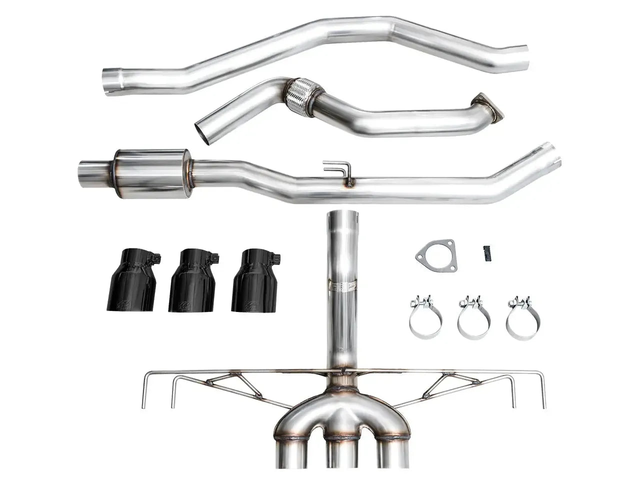 AWE Tuning Track Edition Cat Back Exhaust w/ Triple Diamond Black Tips Honda Civic Type R 2023-2025 | 3020-53287