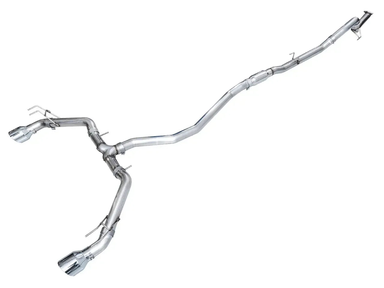 AWE Tuning Track Edition Catback Exhaust Dual Chrome Silver Tips Honda Civic Si 2022-2026 | 3020-32331