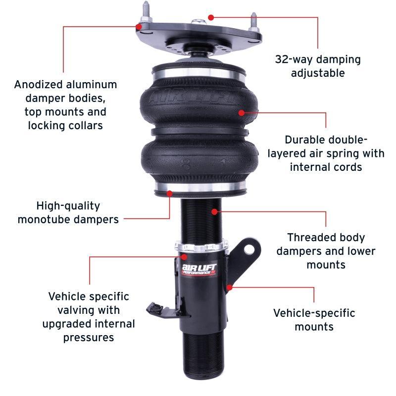 Air Lift Performance Front Air Suspension Kit Subaru BRZ 13-26 / Toyota 86/GR86 17-26 / Scion FR-S 13-16 | 76006
