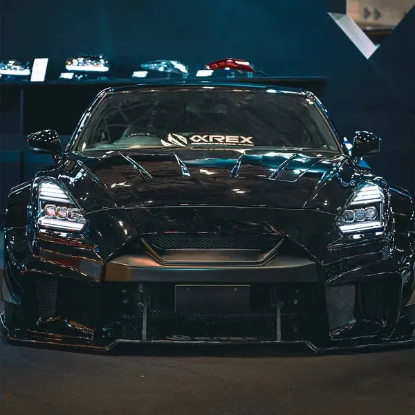 AlphaRex NOVA-Series LED Projector Headlights Alpha-Black Nissan GT-R 2009-2024 | 880360