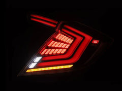 AlphaRex Nova-Series LED Tail Lights Pair Alpha Black Honda Civic Hatchback / Type-R 2016-2021 | 676000