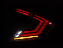 AlphaRex Nova-Series LED Tail Lights Pair Alpha Black Honda Civic Hatchback / Type-R 2016-2021 | 676000