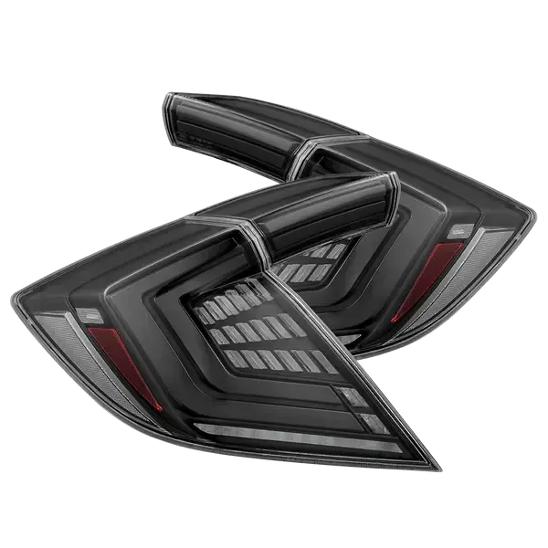 AlphaRex Nova-Series LED Tail Lights Pair Alpha Black Honda Civic Hatchback / Type-R 2016-2021 | 676000