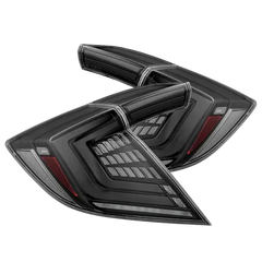 AlphaRex Nova-Series LED Tail Lights Pair Alpha Black Honda Civic Hatchback / Type-R 2016-2021 | 676000
