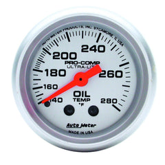 Autometer Ultra-Lite Electronic Oil Temp Gauge