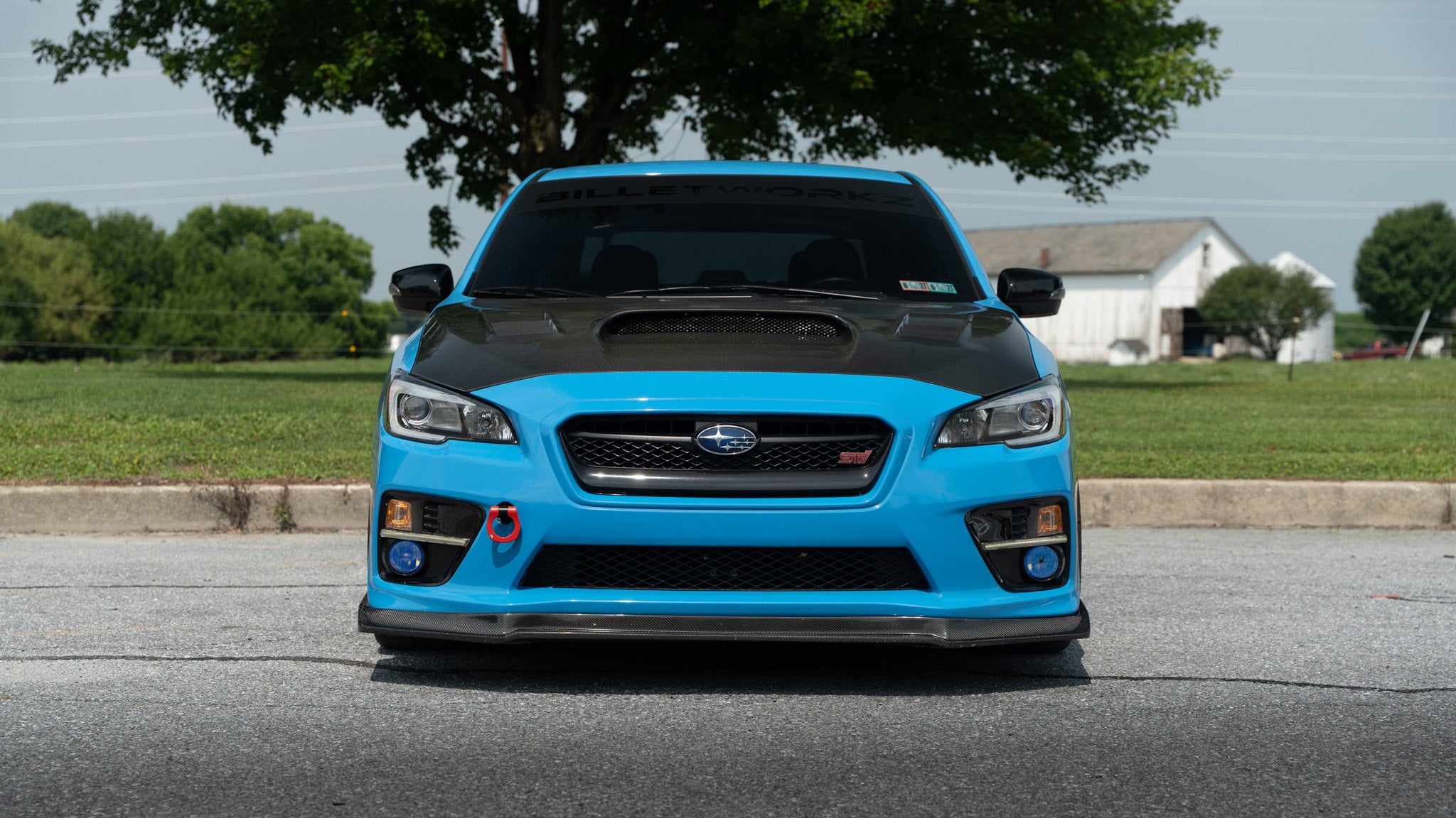 BilletWorkz Tow Hook Front Gloss Red Subaru WRX / STI 2015-2017 | BW-TOW-SUB-VA1-F-GRED