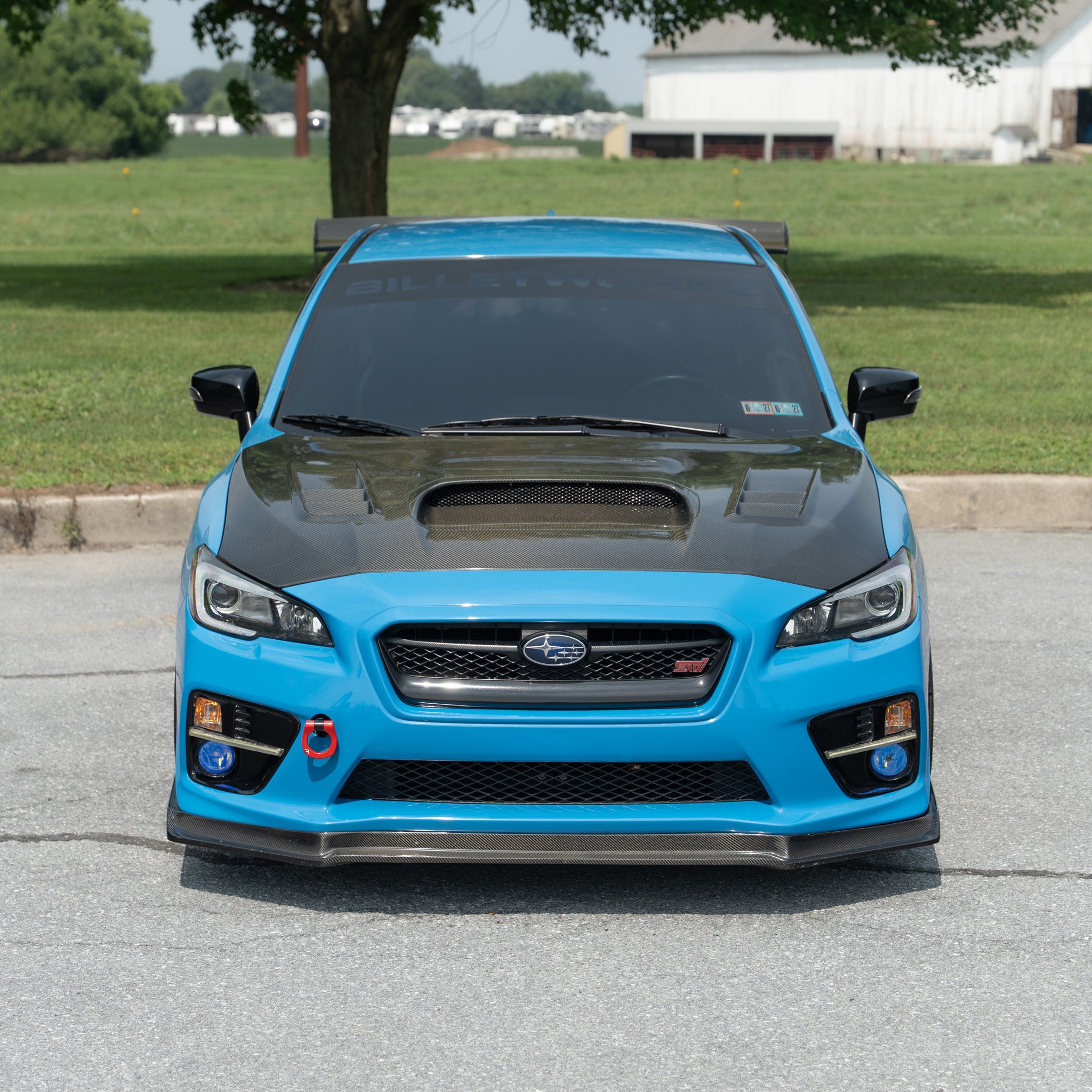 BilletWorkz Tow Hook Front Gloss Red Subaru WRX / STI 2015-2017 | BW-TOW-SUB-VA1-F-GRED