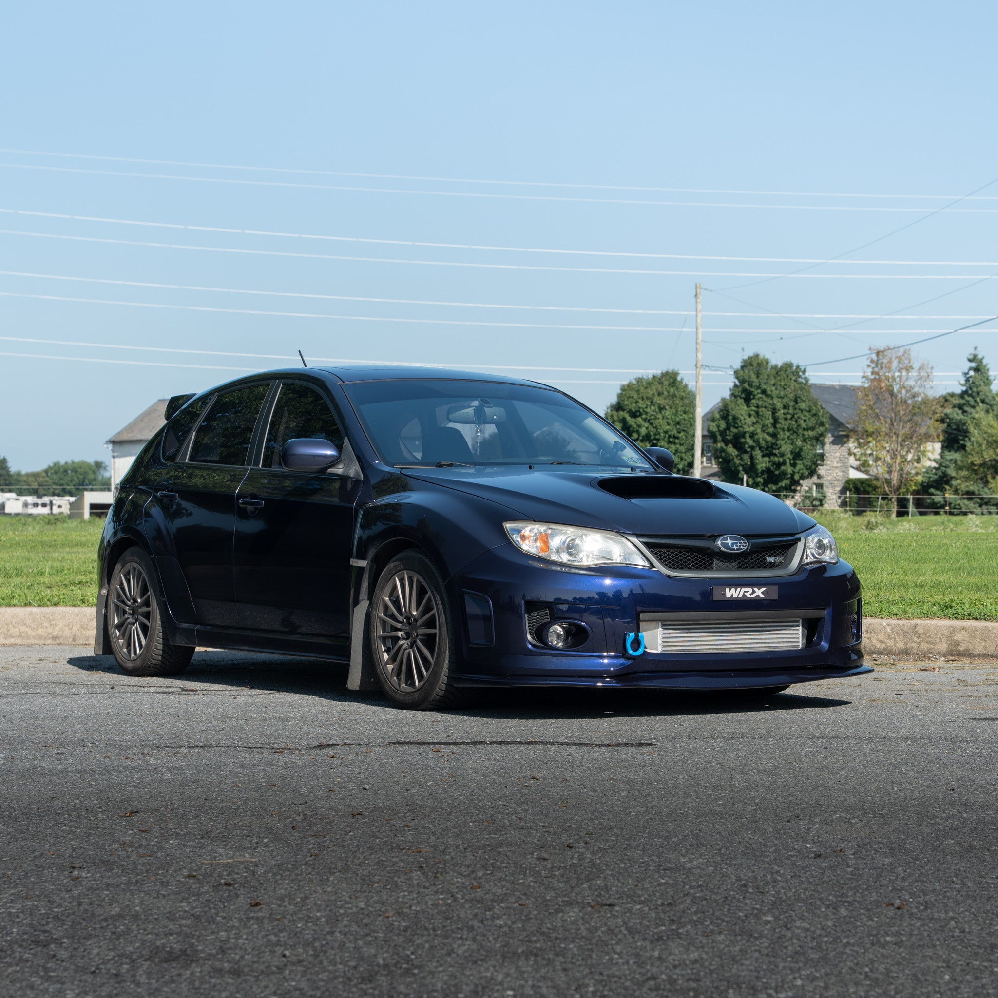 BilletWorkz Tow Hook Front - Hyper Blue Subaru WRX / STI 2008-2014 | BW-TOW-SUB-GR-F-HYBL