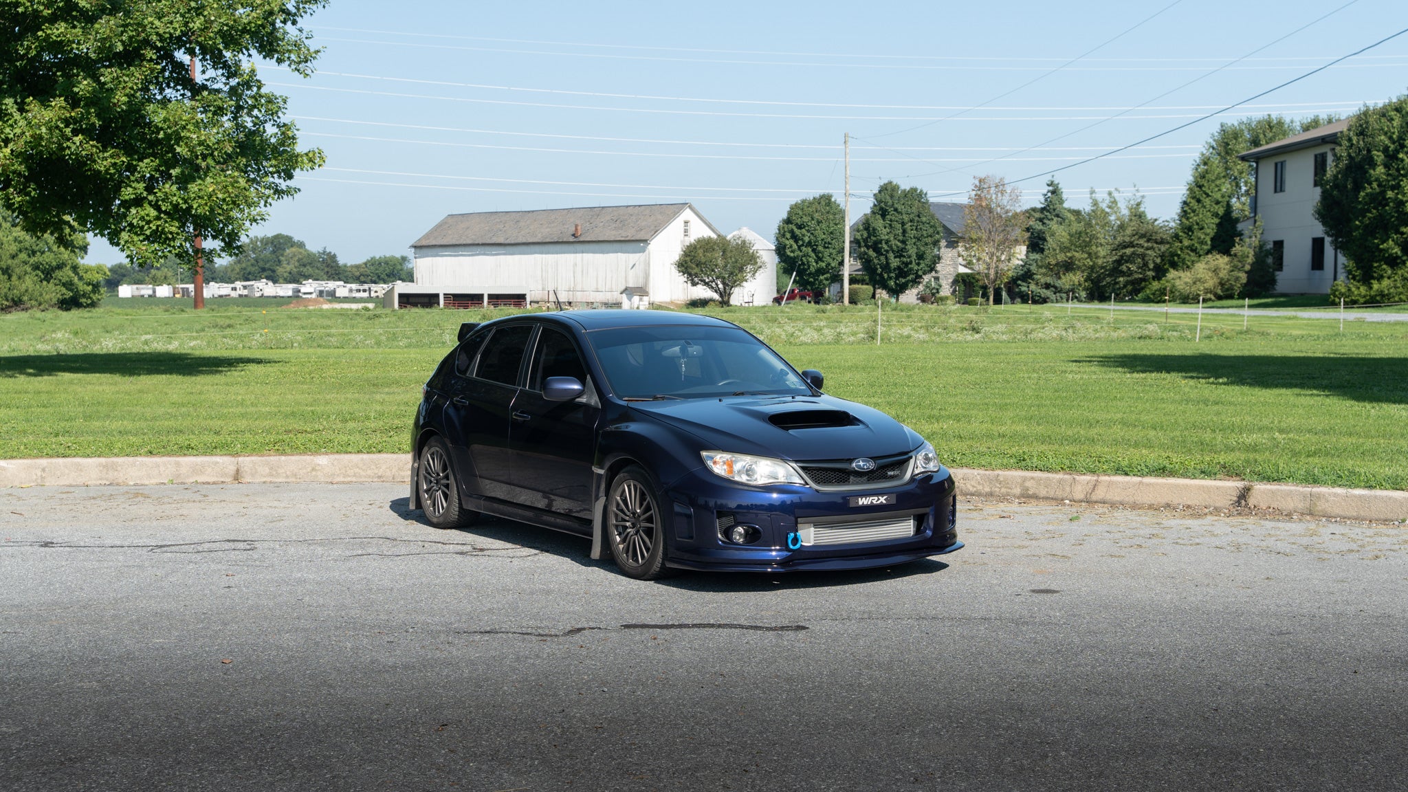 BilletWorkz Tow Hook Front - Hyper Blue Subaru WRX / STI 2008-2014 | BW-TOW-SUB-GR-F-HYBL