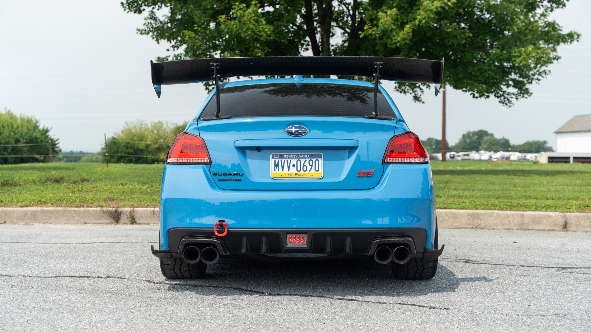 BilletWorkz Tow Hook Rear - Gloss Red Subaru WRX / STI 2015-2017 | BW-TOW-SUB-VA1-R-GRED