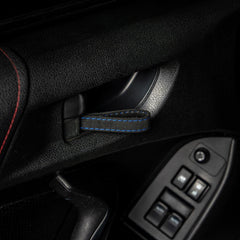 Billetworkz Alcantara Door Pull Strap Kit (Black/Blue) Subaru WRX / STI / BRZ 2008-2021