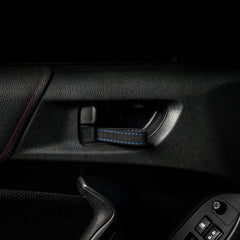 Billetworkz Alcantara Door Pull Strap Kit (Black/Blue) Subaru WRX / STI / BRZ 2008-2021