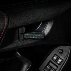 Billetworkz Alcantara Door Pull Strap Kit (Black/Hyper Blue) Subaru WRX / STI / BRZ 2008-2021
