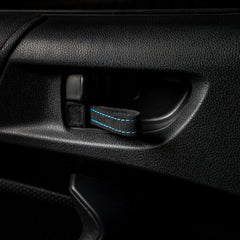 Billetworkz Alcantara Door Pull Strap Kit (Black/Hyper Blue) Subaru WRX / STI / BRZ 2008-2021