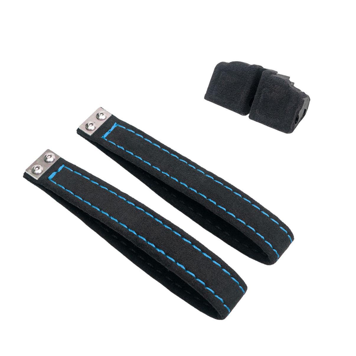 Billetworkz Alcantara Door Pull Strap Kit (Black/Hyper Blue) Subaru WRX / STI / BRZ 2008-2021