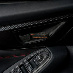 Billetworkz Alcantara Door Pull Strap Kit (Black/Orange) Subaru WRX / BRZ / GR86 2022-2026