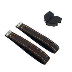 Billetworkz Alcantara Door Pull Strap Kit (Black/Orange) Subaru WRX / BRZ / GR86 2022-2026