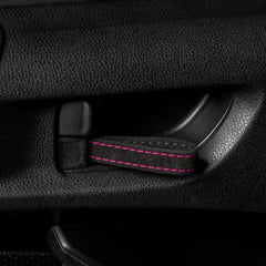 Billetworkz Alcantara Door Pull Strap Kit (Black/Pink) Subaru WRX / STI / BRZ 2008-2021