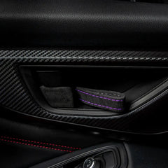 Billetworkz Alcantara Door Pull Strap Kit (Black/Purple) Subaru WRX / BRZ / GR86 2022-2026