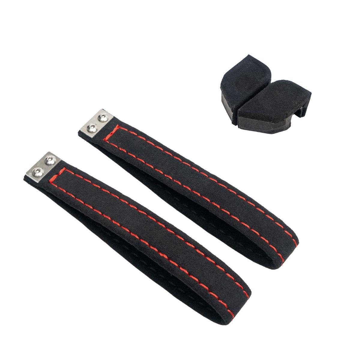 Billetworkz Alcantara Door Pull Strap Kit (Black/Red) Subaru WRX / BRZ / GR86 2022-2026
