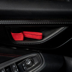 Billetworkz Alcantara Door Pull Strap Kit (Red/Black) Subaru WRX / BRZ / GR86 2022-2026