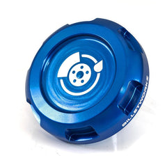 Billetworkz Brake Fluid Cap Engraved Zero Series Blue Subaru WRX 02-26 / STI 04-21 | BW-EBCZ-SUB-BRK-BLU-E